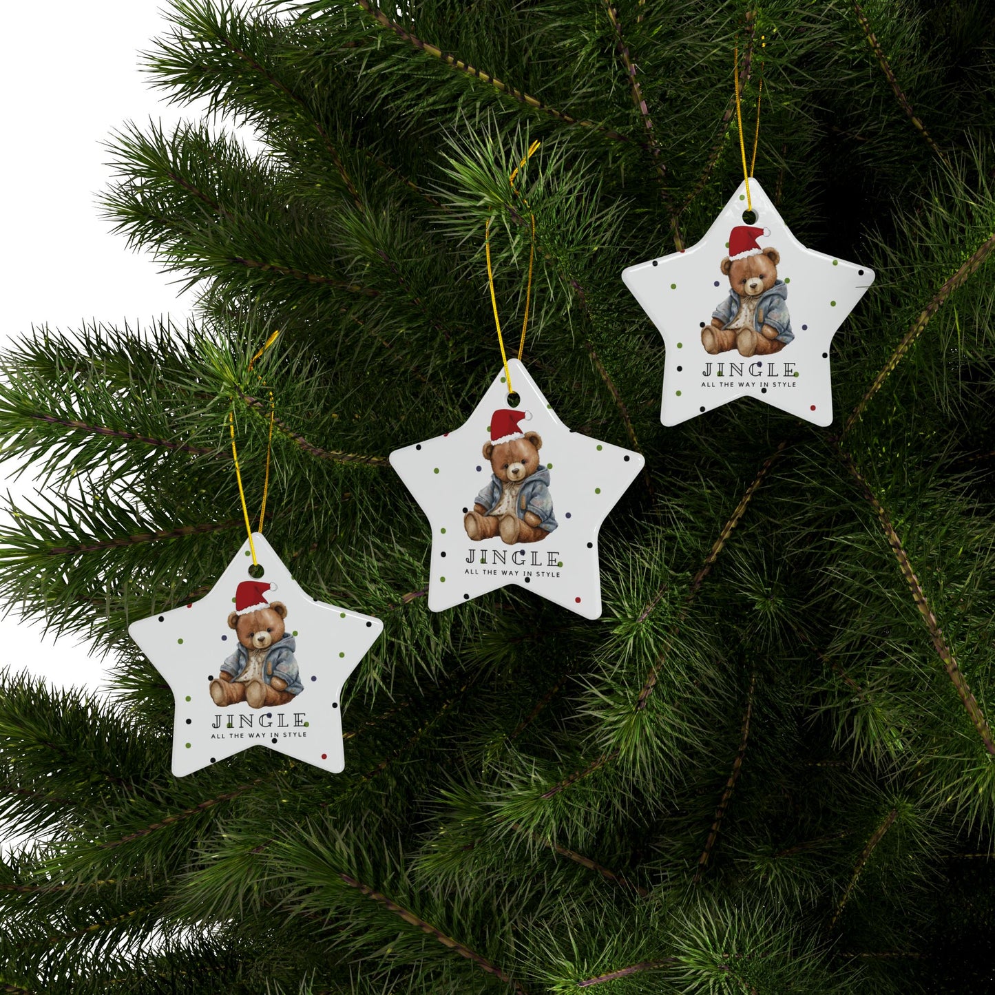 Christmas Holiday Ceramic Ornaments Bundle