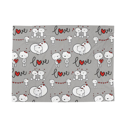 Velveteen Plush Blanket - Cozy Valentine's Day Gift