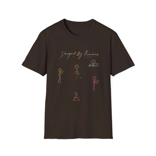 Designed By Humans -Stick Figure Graphic T-Shirt
