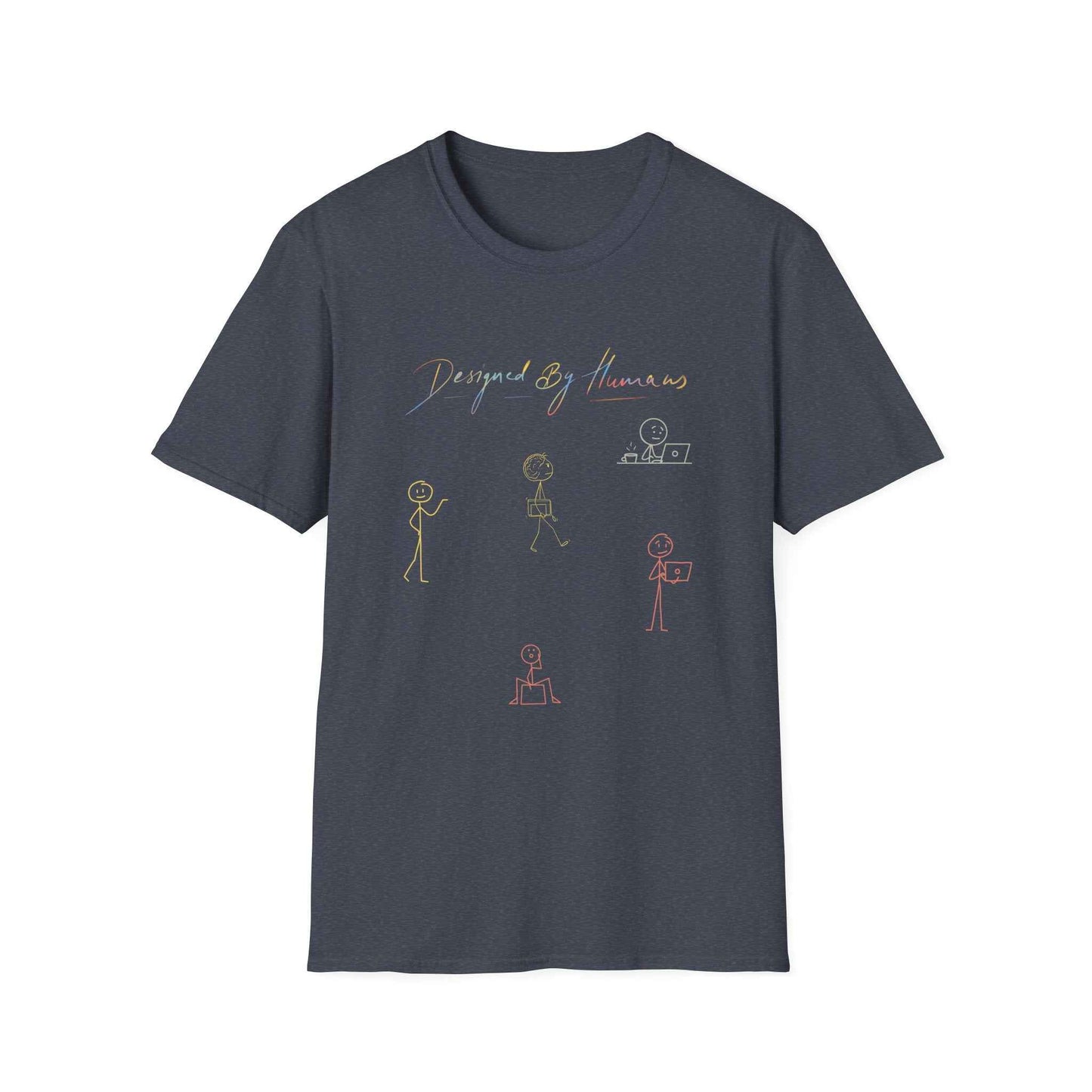 Designed By Humans -Stick Figure Graphic T-Shirt