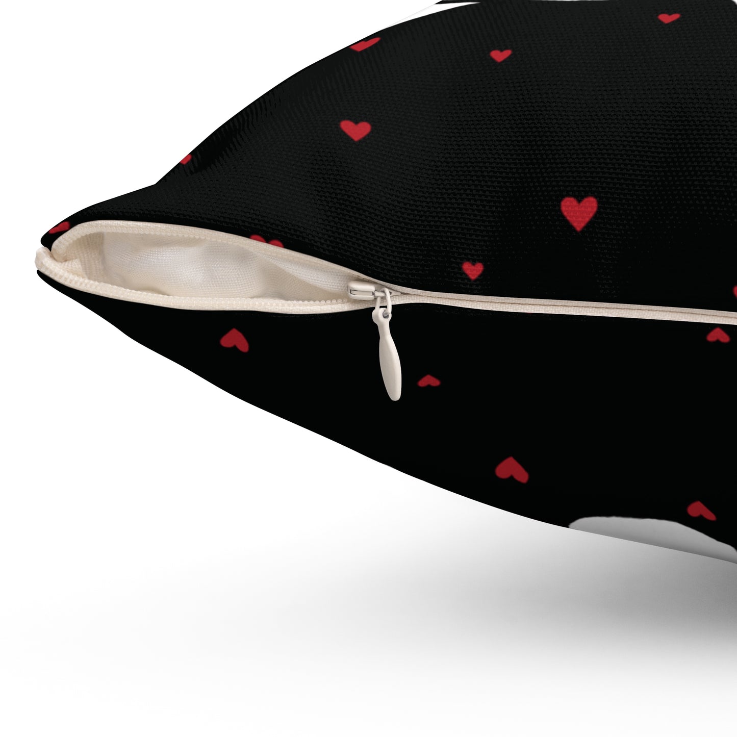 Valentine's 'Hearty Teddy' Square Pillow