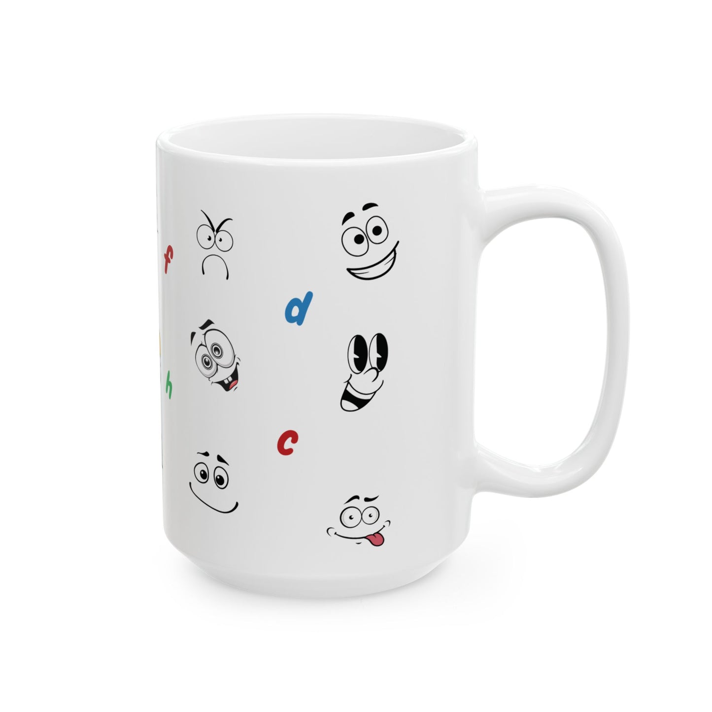"Smiles All Around - Cute Smiley Faces Mug"