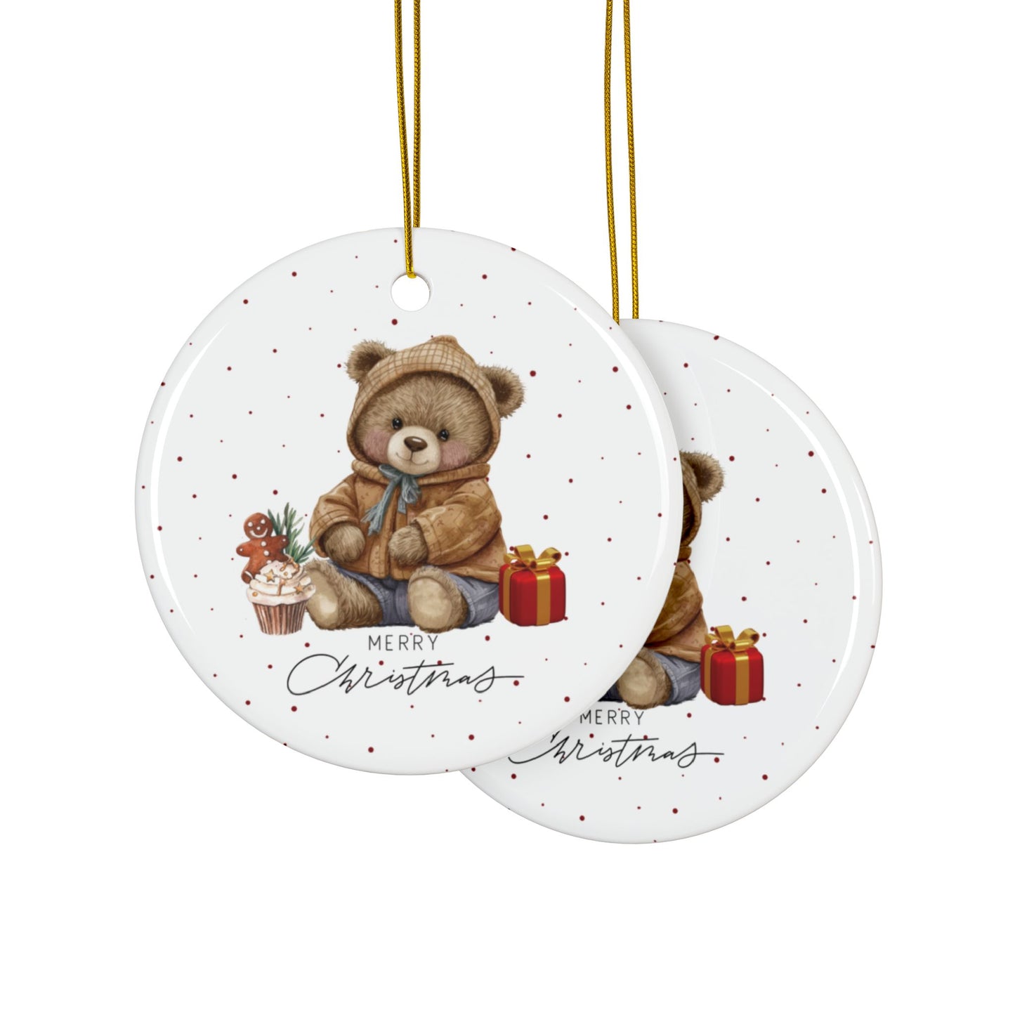 Cute Christmas Wishes Ceramic Ornaments