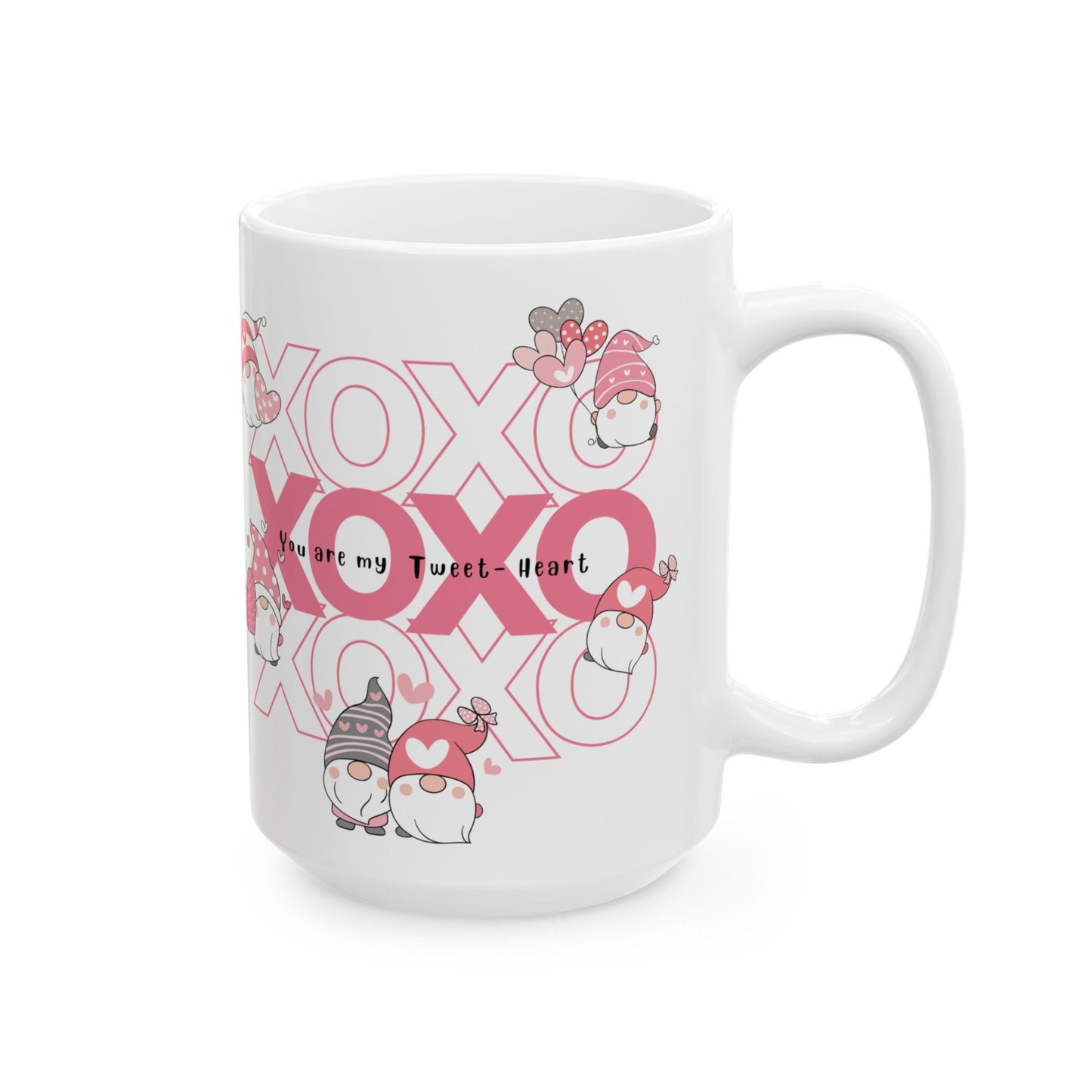 "Hugs, Kisses, and Gnomes" - Valentine's Day Mug