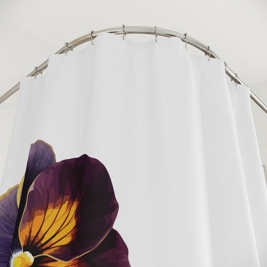 Pansey Flower Shower Curtain