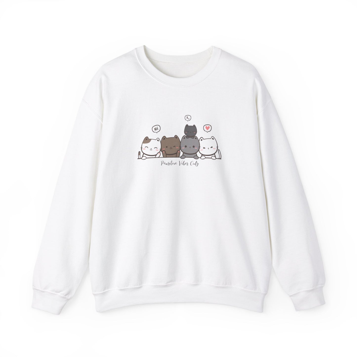 'Pawsitive Vibes' Crewneck Sweatshirt for Women