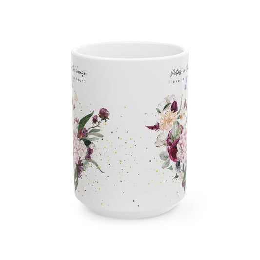 Floral Coffee Mug- 15oz