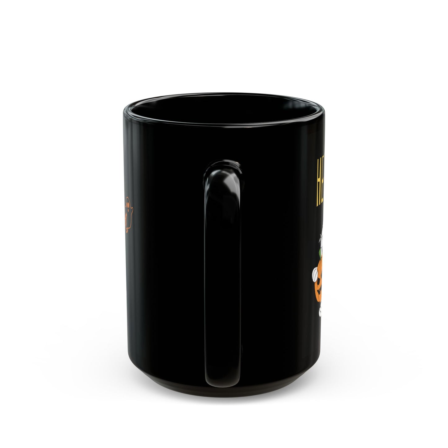 'Hey Boo' Halloween Themed Black Ceramic Glossy Finish Mug