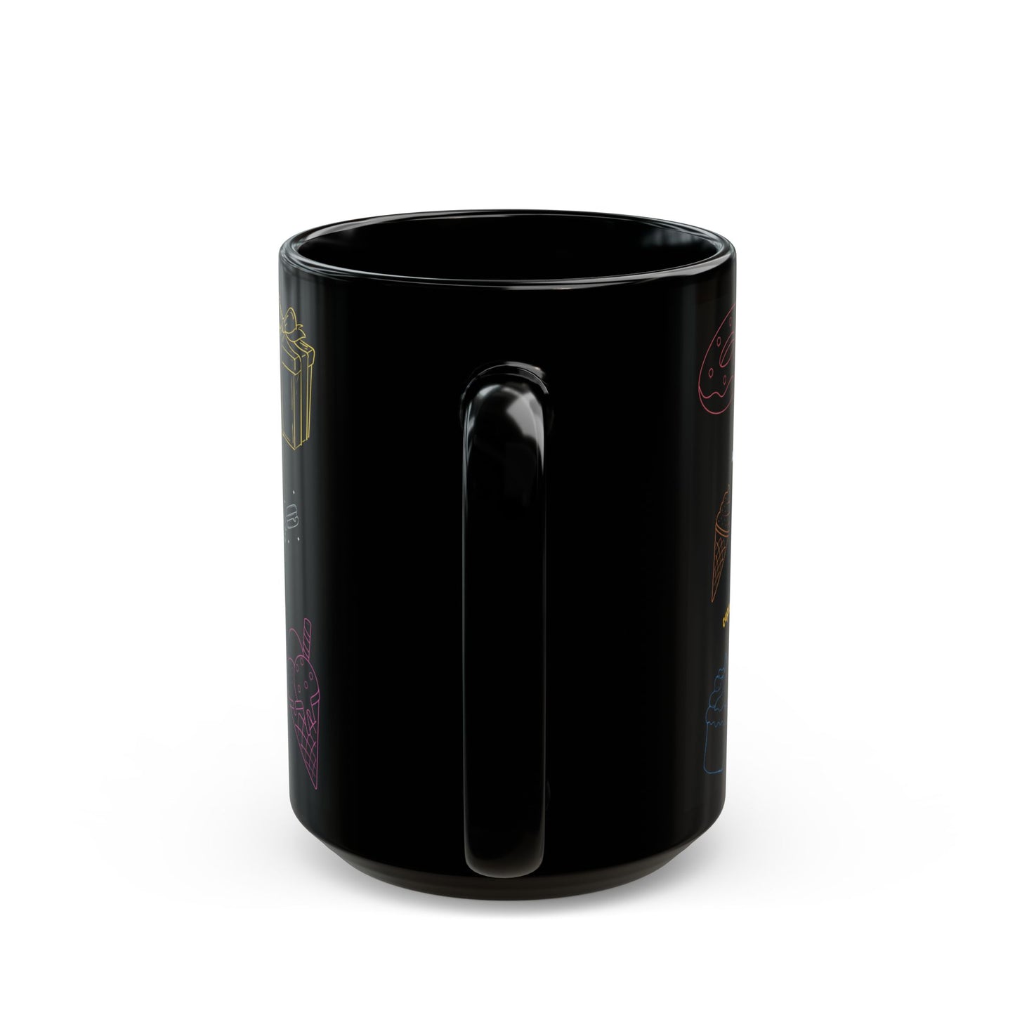 "Sweet Treats - Dessert Lover's" Black Glossy Valentine Mug