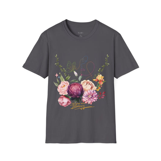 Let the Soul Bloom Floral Graphic Women's T-Shirt