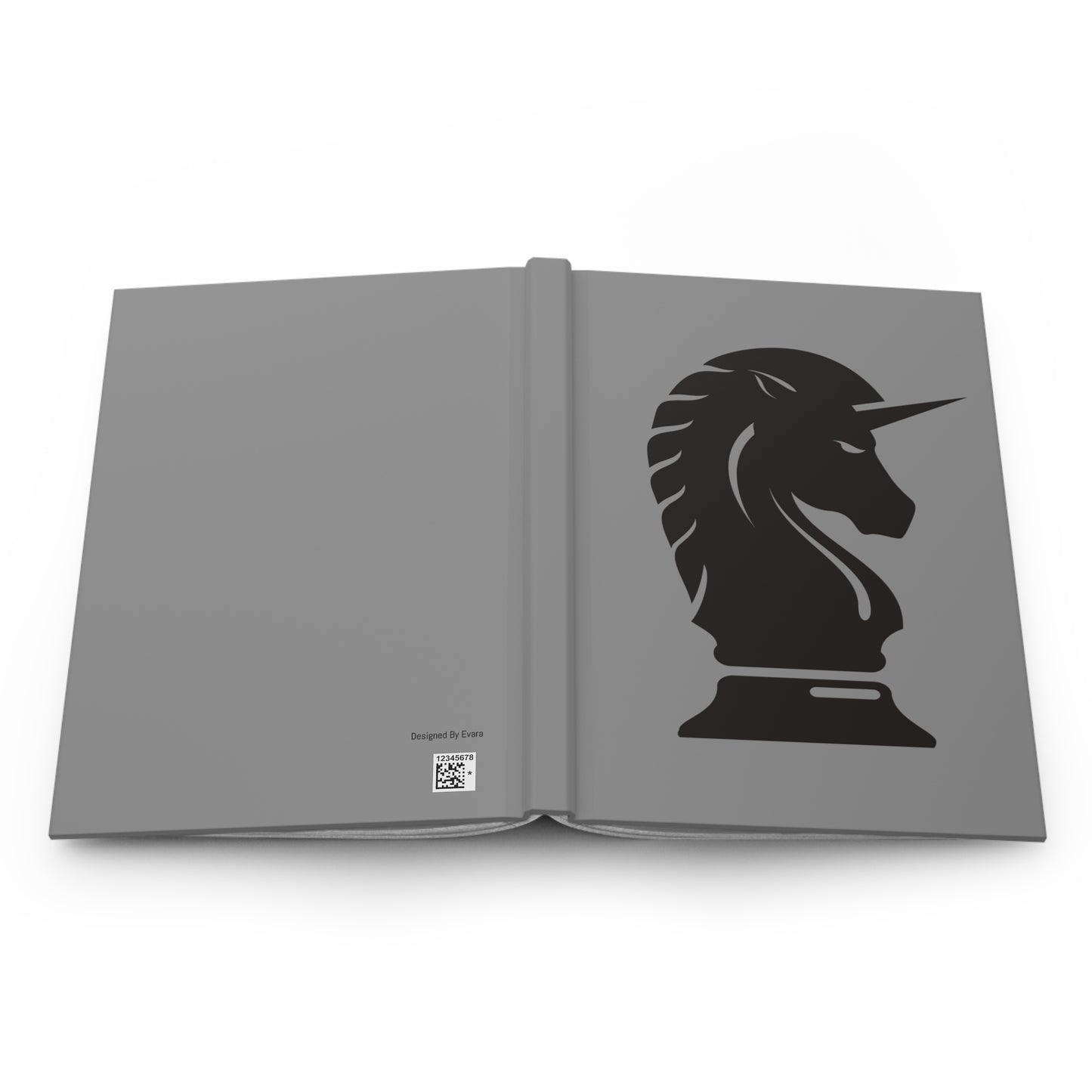 Grey Black Graphic Hardcover Journal Matte