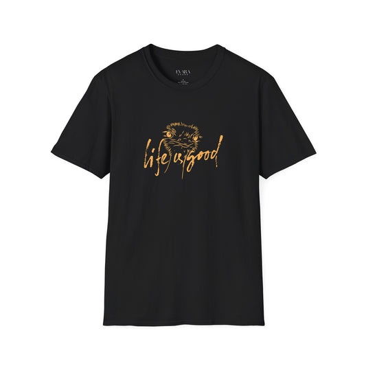 Life is Good Softstyle T-Shirt - Positive Vibe Black Tee