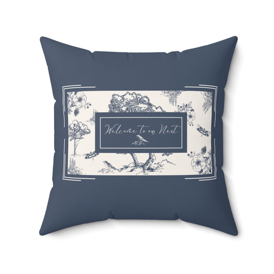 'Welcome to Our Nest' Square Pillow