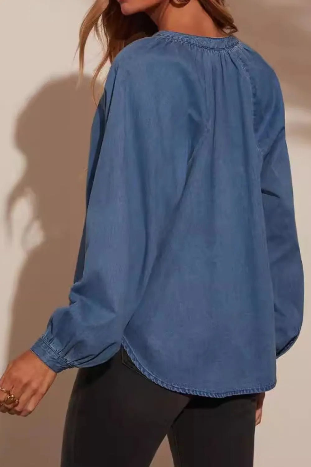 long sleeves denim top