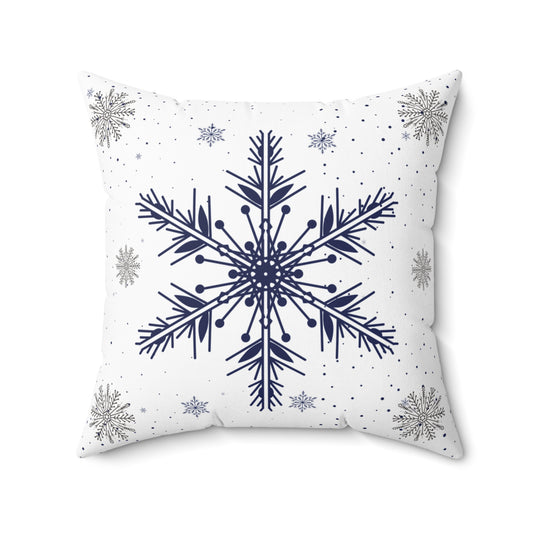 Magical Snowflakes: Festive Cushion for Winter Bliss