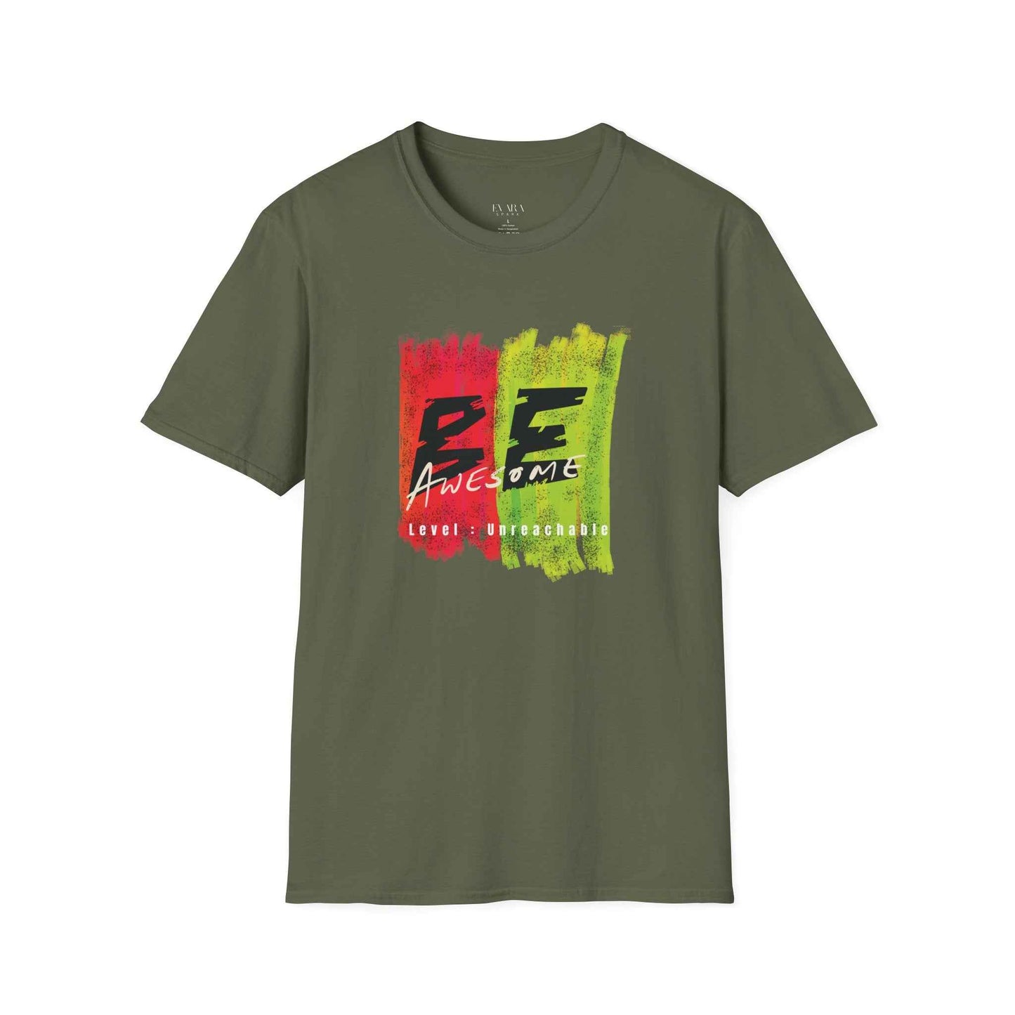 Be Awesome Paint-Stripe T-Shirt