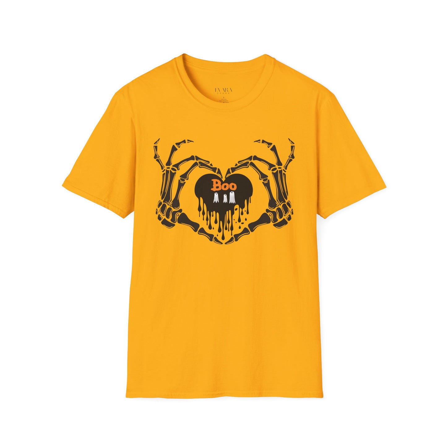 Halloween Skeleton Heart T-Shirt, Spooky Graphic Unisex Tee