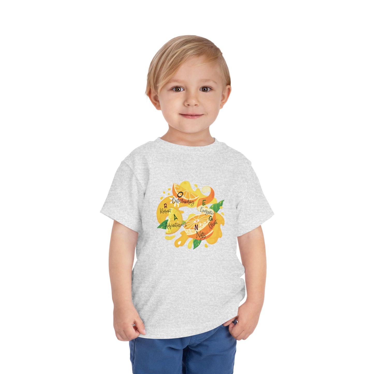 Toddler Tee Orange Cute Picture