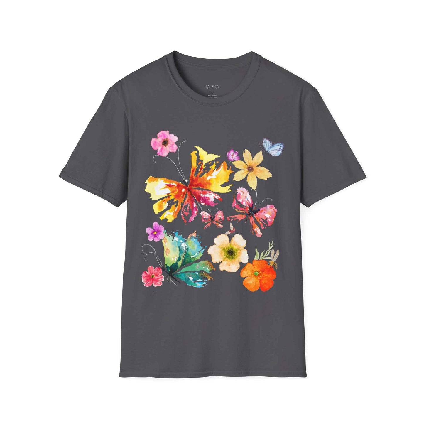 Butterfly Garden T-Shirt- Beautiful bloomy women tee