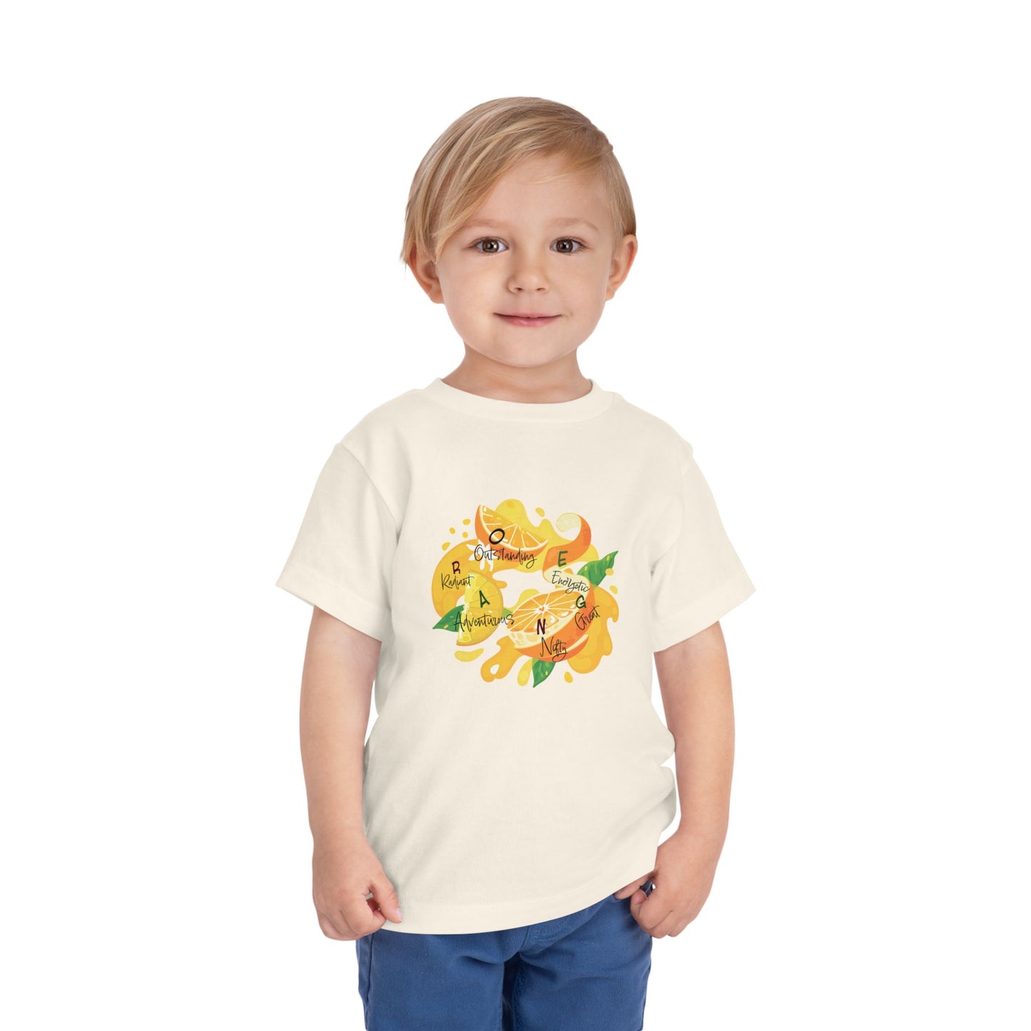 Toddler Tee Orange Cute Picture