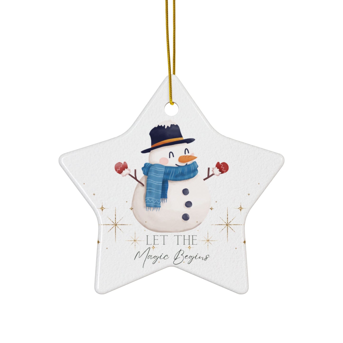 'Let The Magic Begins' Christmas Ceramic Ornament