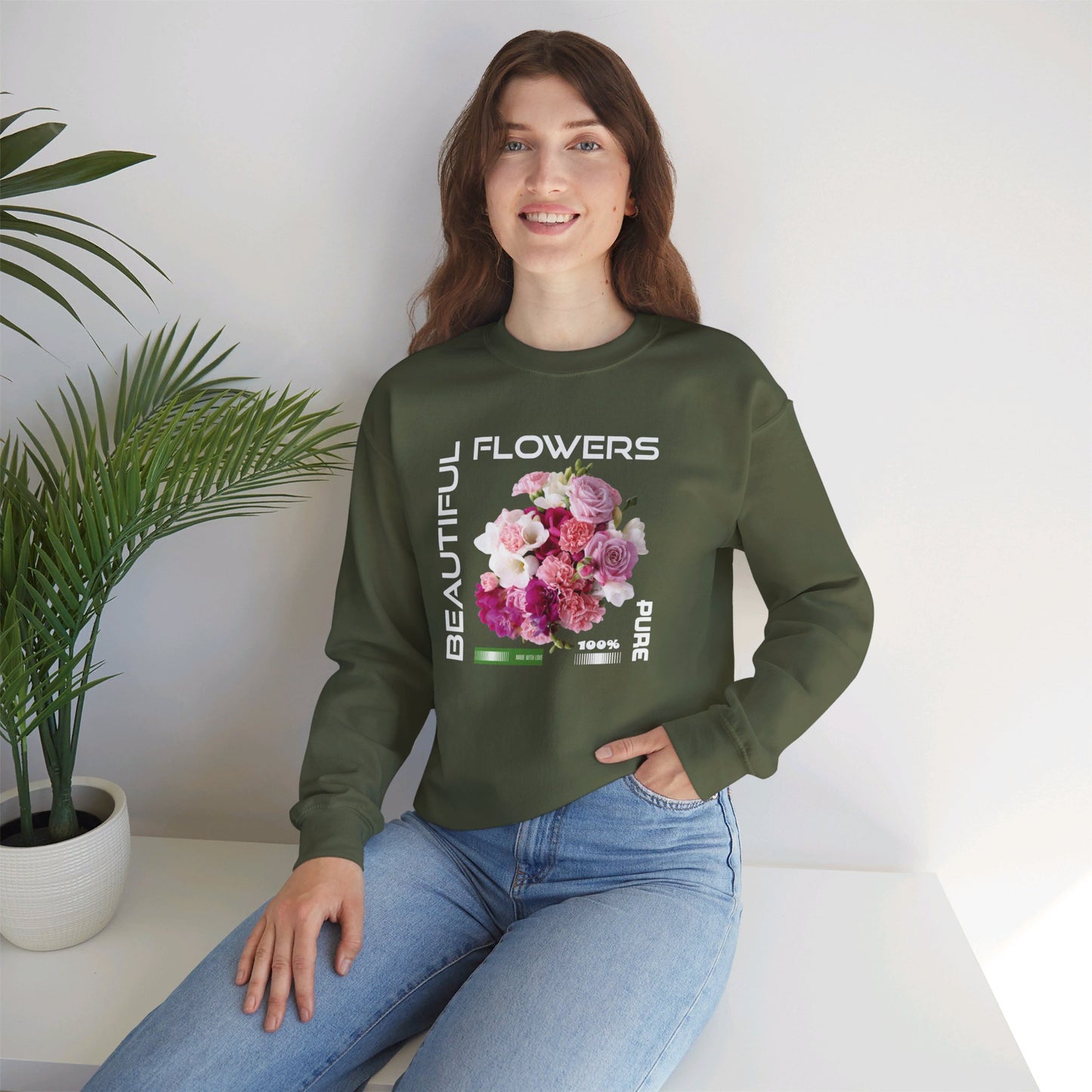 Beautiful Flowers Crewneck Sweatshirt