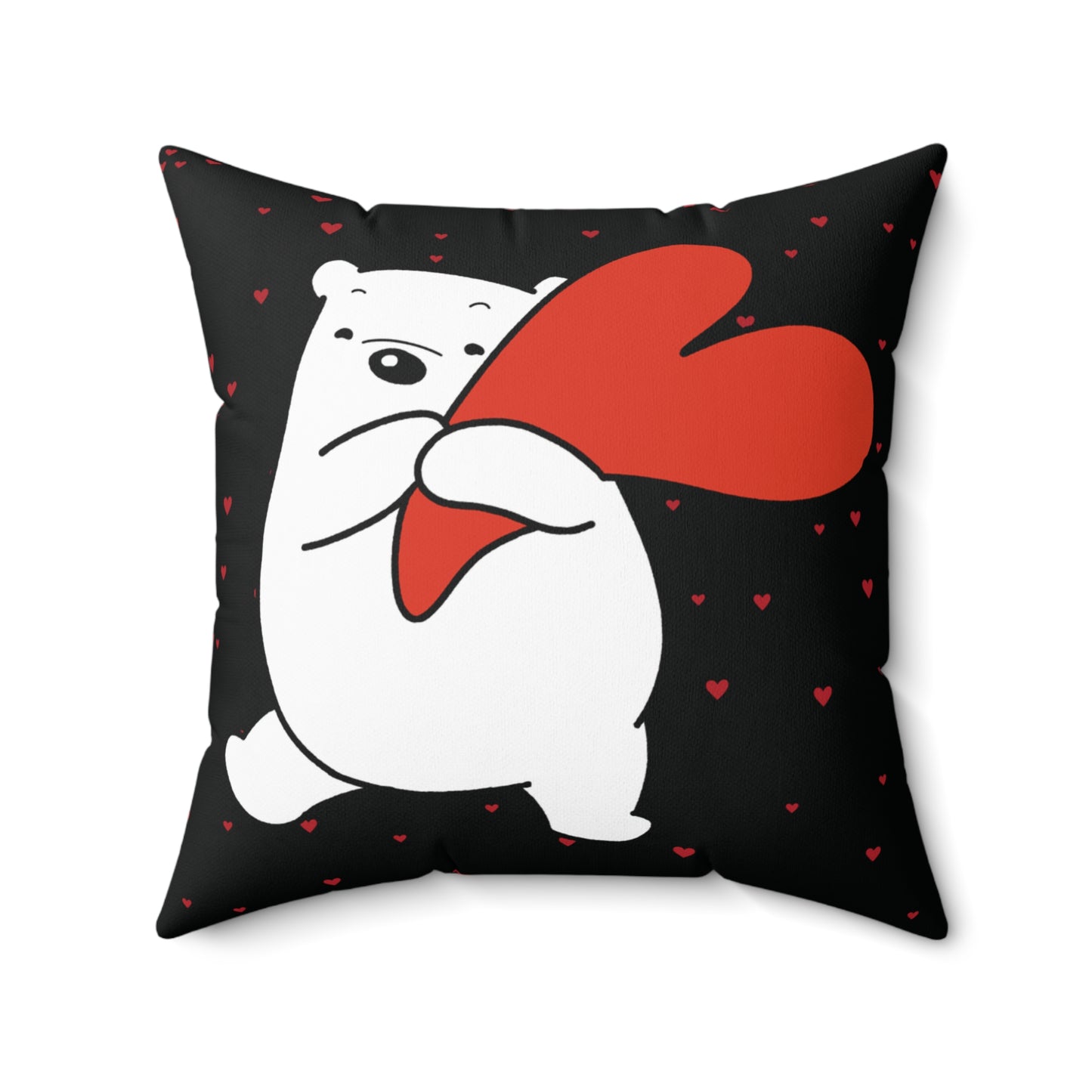 Valentine's 'Hearty Teddy' Square Pillow