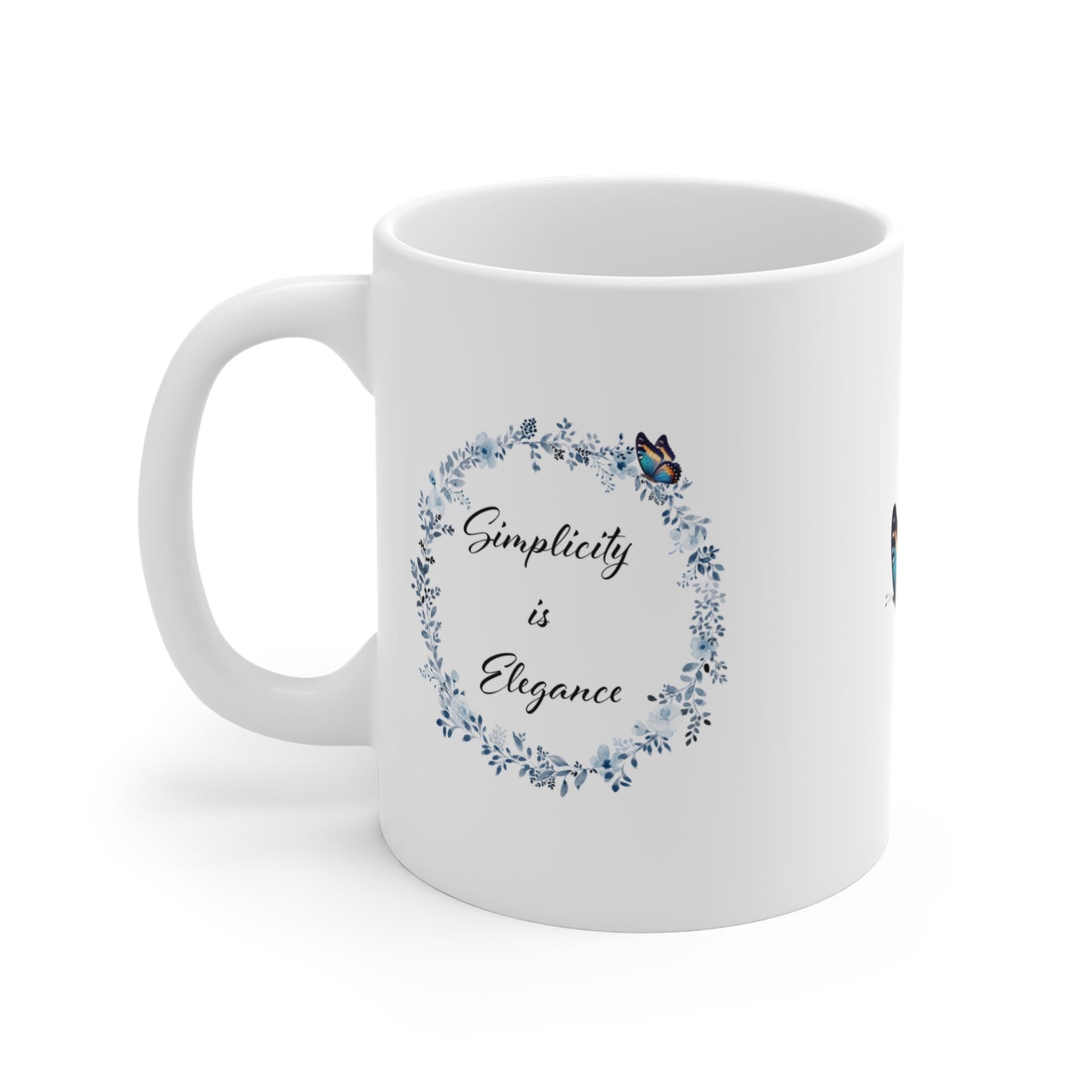 Blue Floral and Charming Coffee Mug