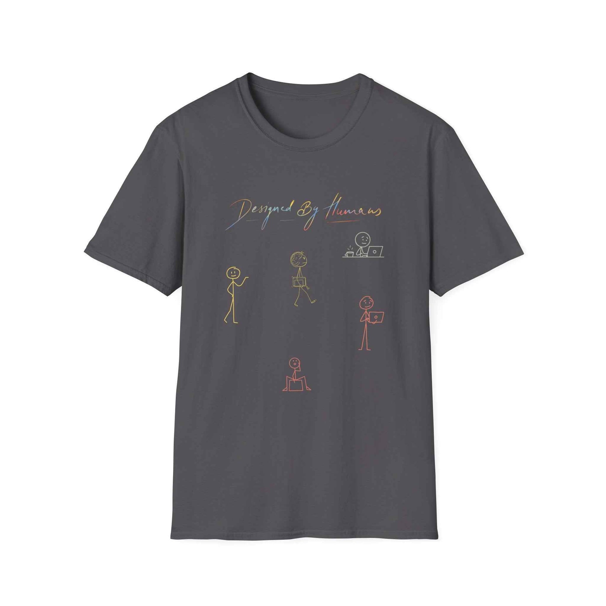 Designed By Humans -Stick Figure Graphic T-Shirt