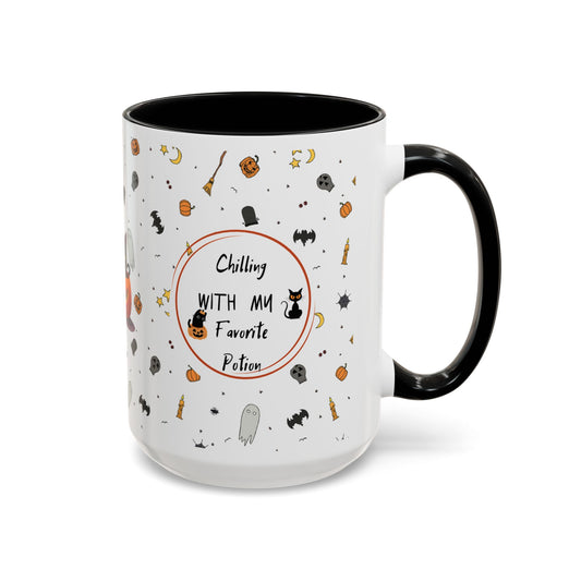 'Chilling with my favorite potion' mug (11, 15oz)