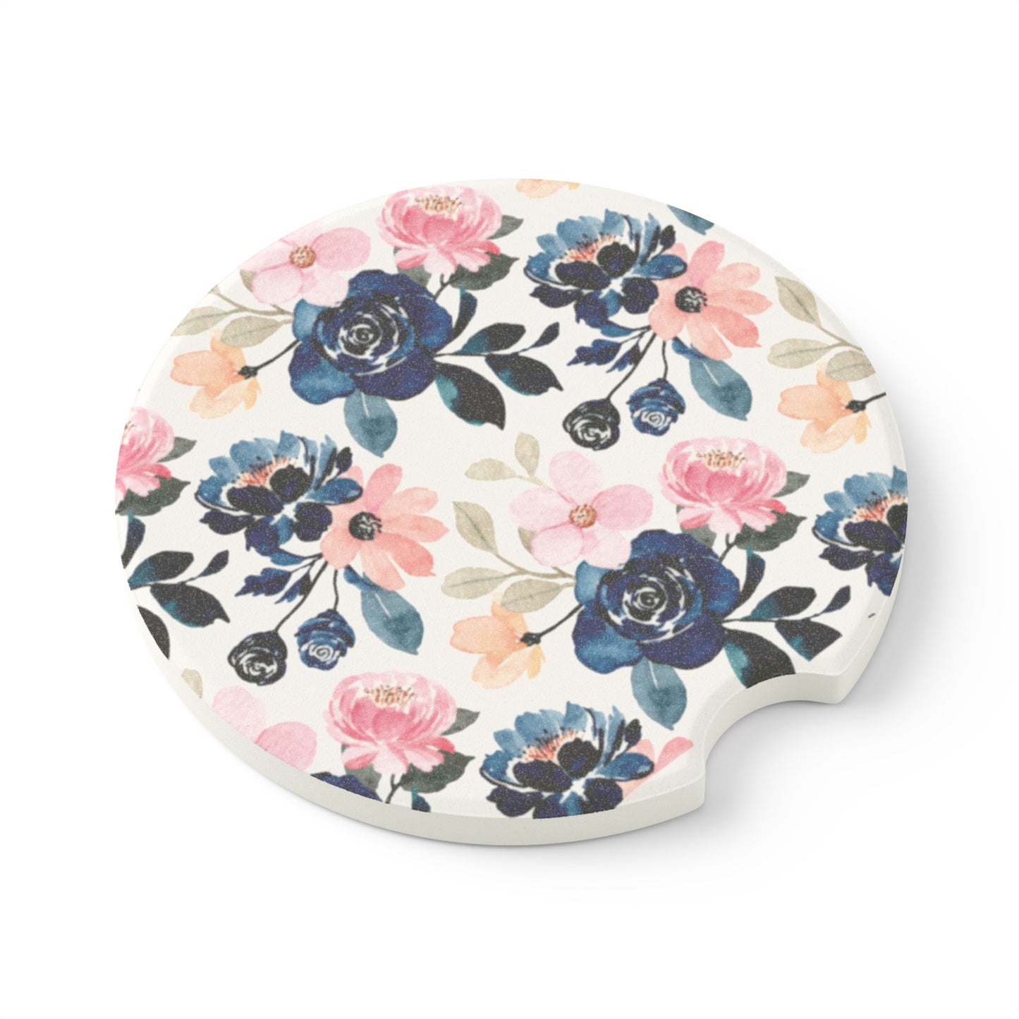 Floral Soapstone Car Coaster (set of 2)