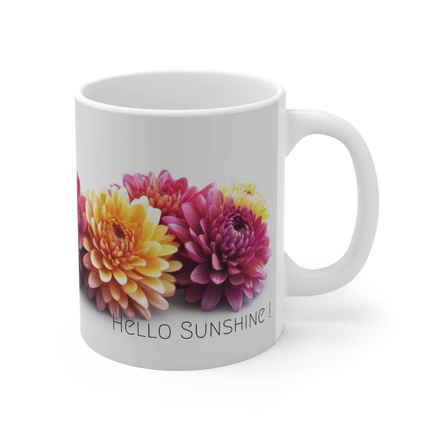 Beautiful Floral ‘Hello Sunshine’ Mug 11oz