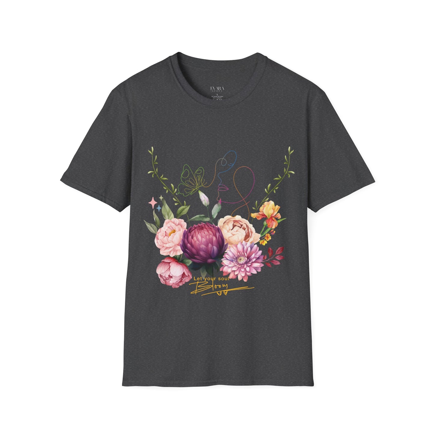 Let the Soul Bloom Floral Graphic Women's T-Shirt