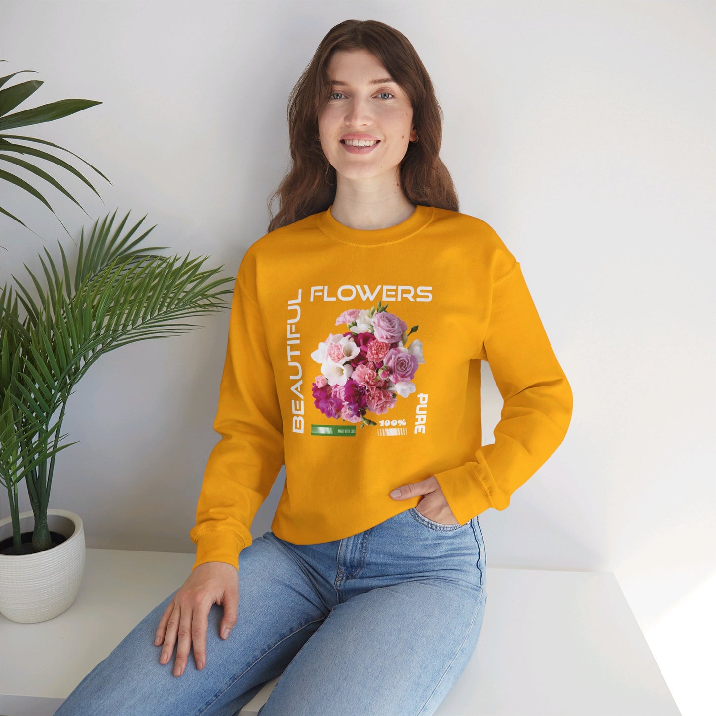 Beautiful Flowers Crewneck Sweatshirt