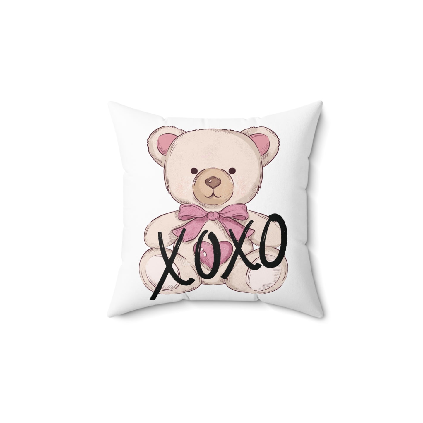 'Teddy Love' Square Pillow