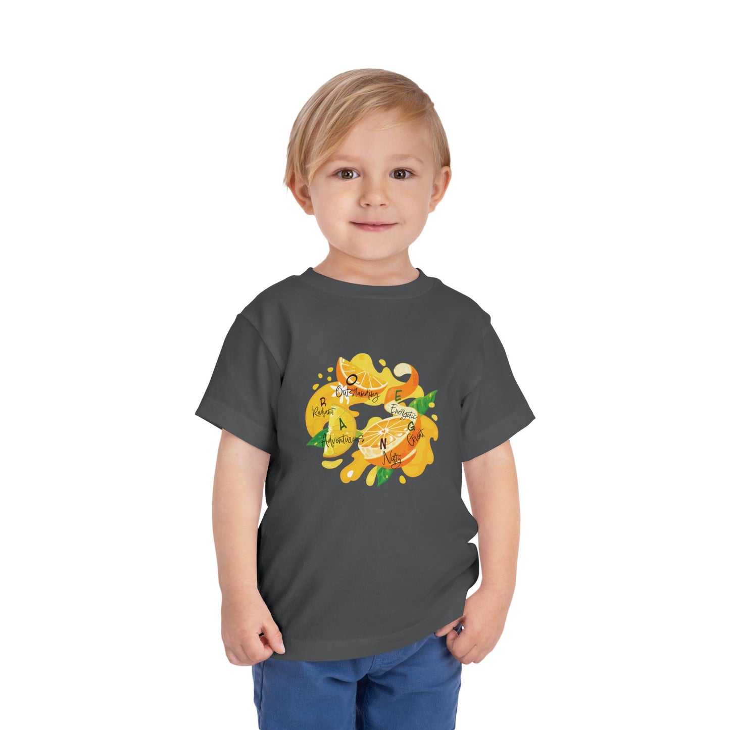 Toddler Tee Orange Cute Picture