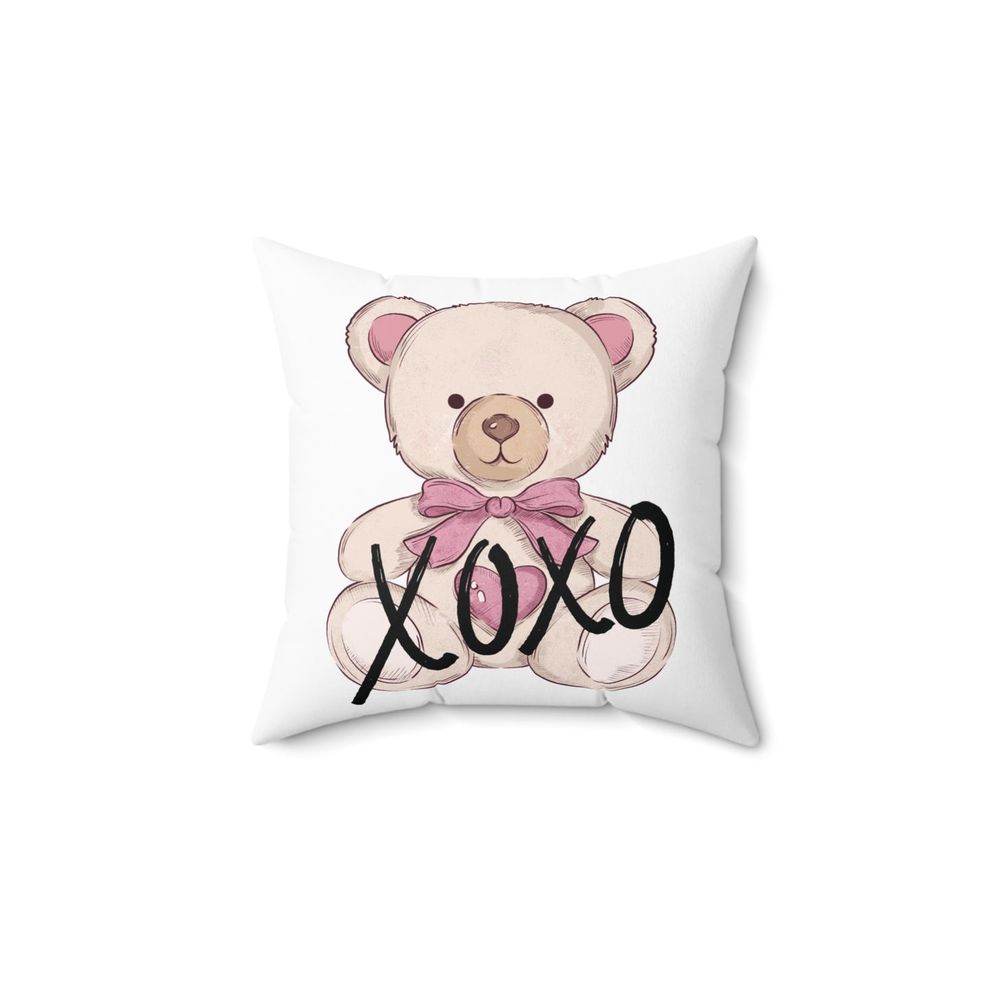 'Teddy Love' Square Pillow