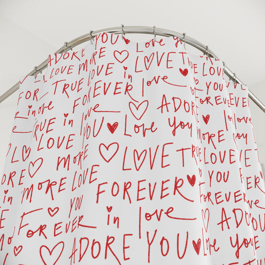 'Forever Love' Shower Curtain