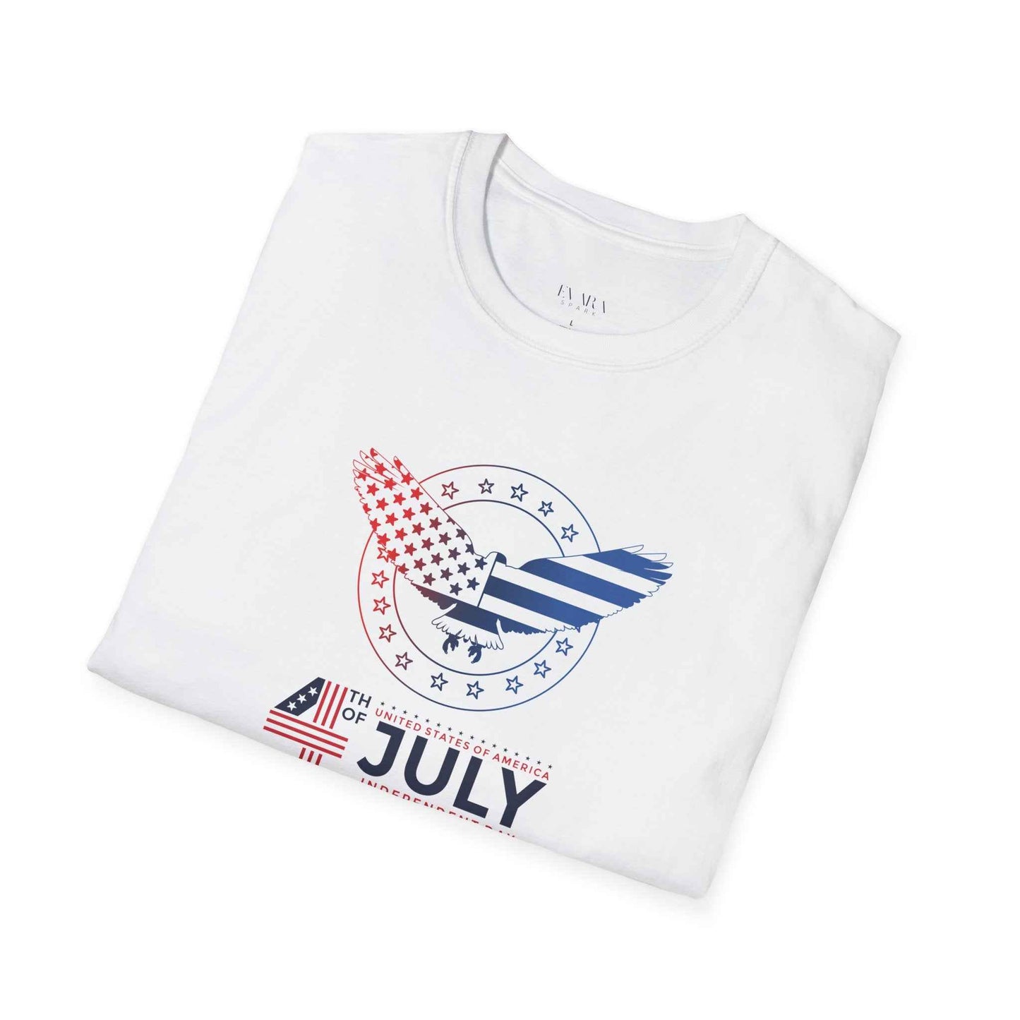 4th of July Eagle T-Shirt - Patriotic American Flag Independence Day Tee