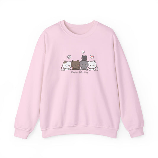 'Pawsitive Vibes' Crewneck Sweatshirt for Women