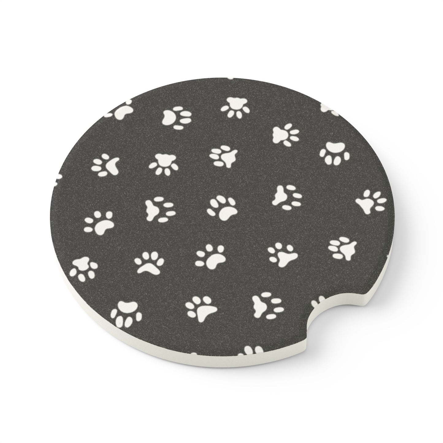 Paw Print Soapstone Car Coaster (Set of 2)
