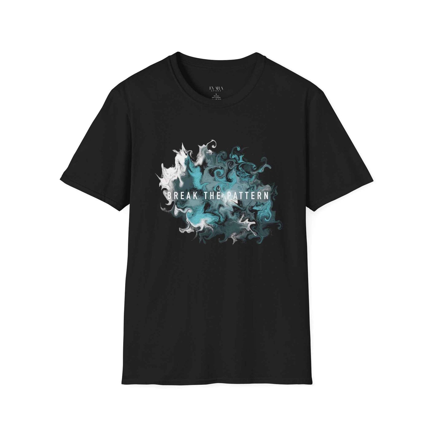 Break the Pattern T-Shirt -Abstract Smoke Graphic Motivational Tee