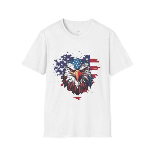 American Flag Bald Eagle T-Shirt - Patriotic USA Graphic Tee