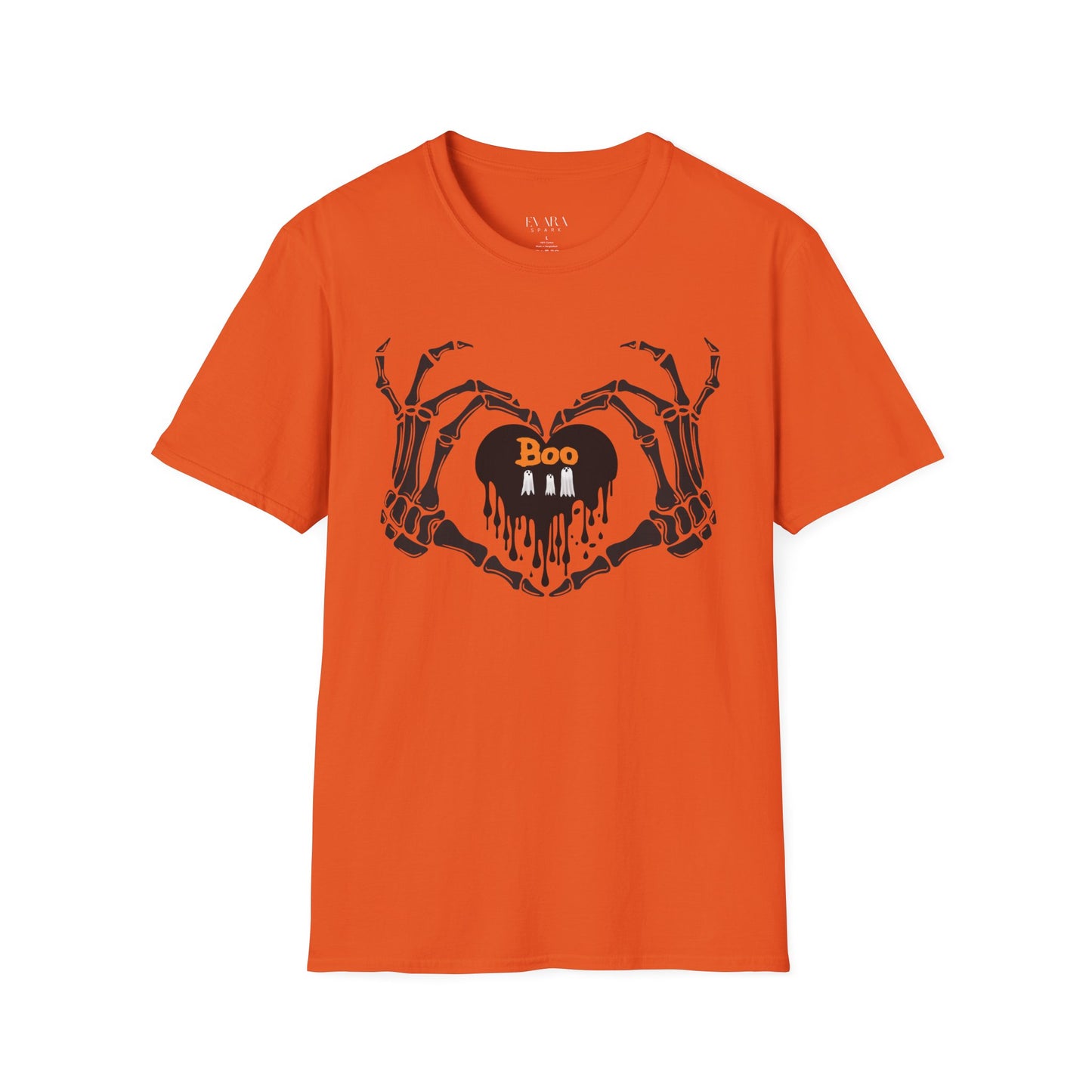Halloween Skeleton Heart T-Shirt, Spooky Graphic Unisex Tee