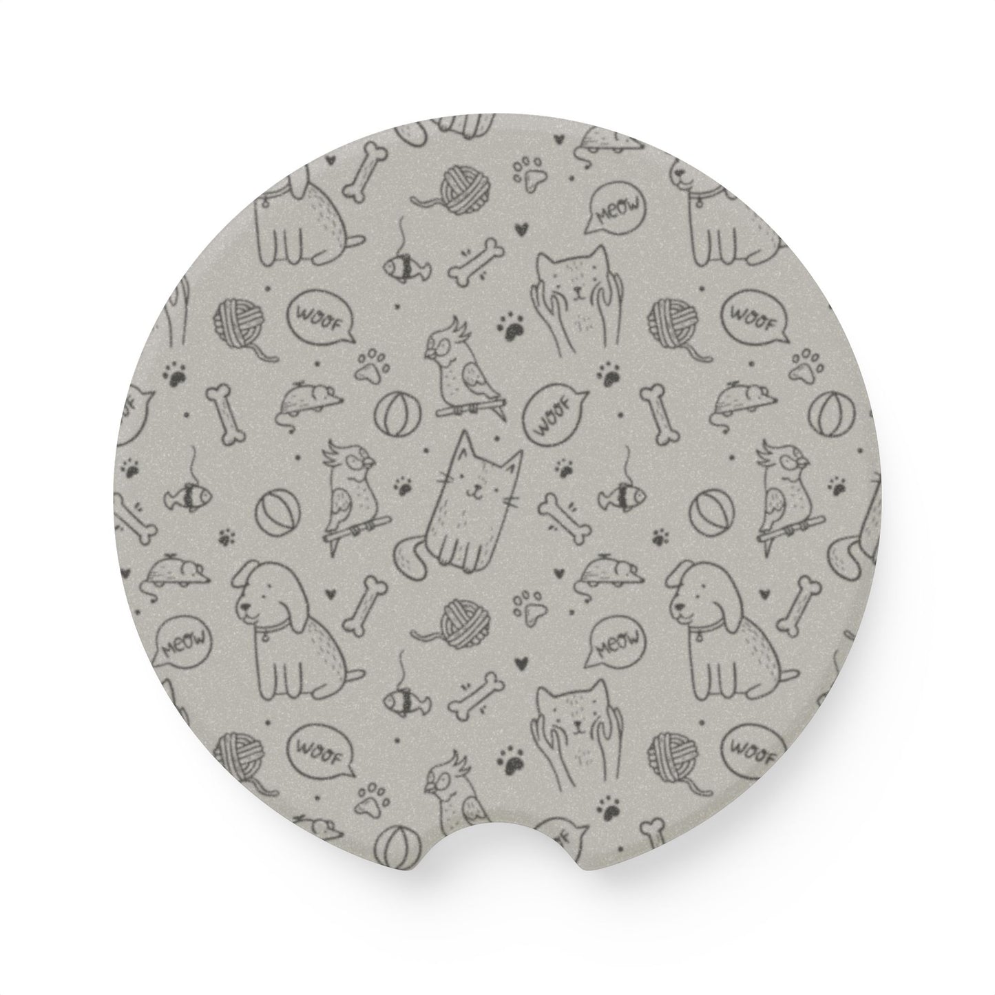 Pet Lovers Soapstone Car Coaster(set of 2)