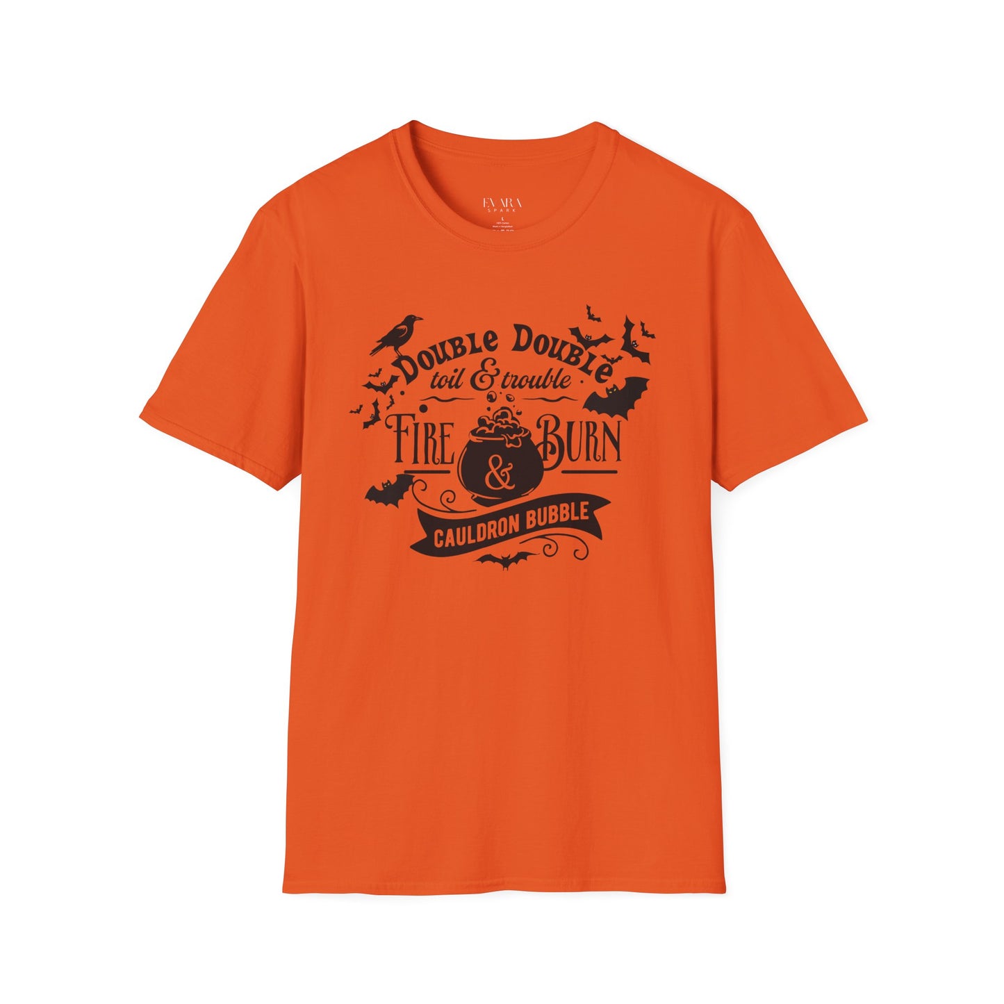Double-Double Toil and Trouble T-Shirt, Unisex Halloween Witch Quote Tee