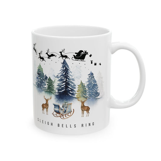 'Sleigh Bells Ring' beautifully designed Mug (11oz, 15oz)