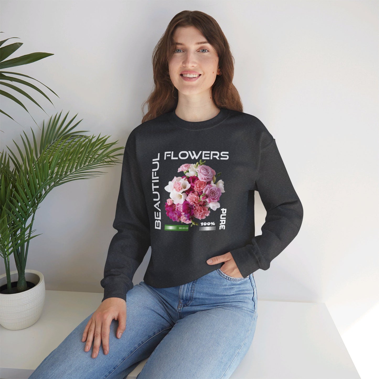 Beautiful Flowers Crewneck Sweatshirt