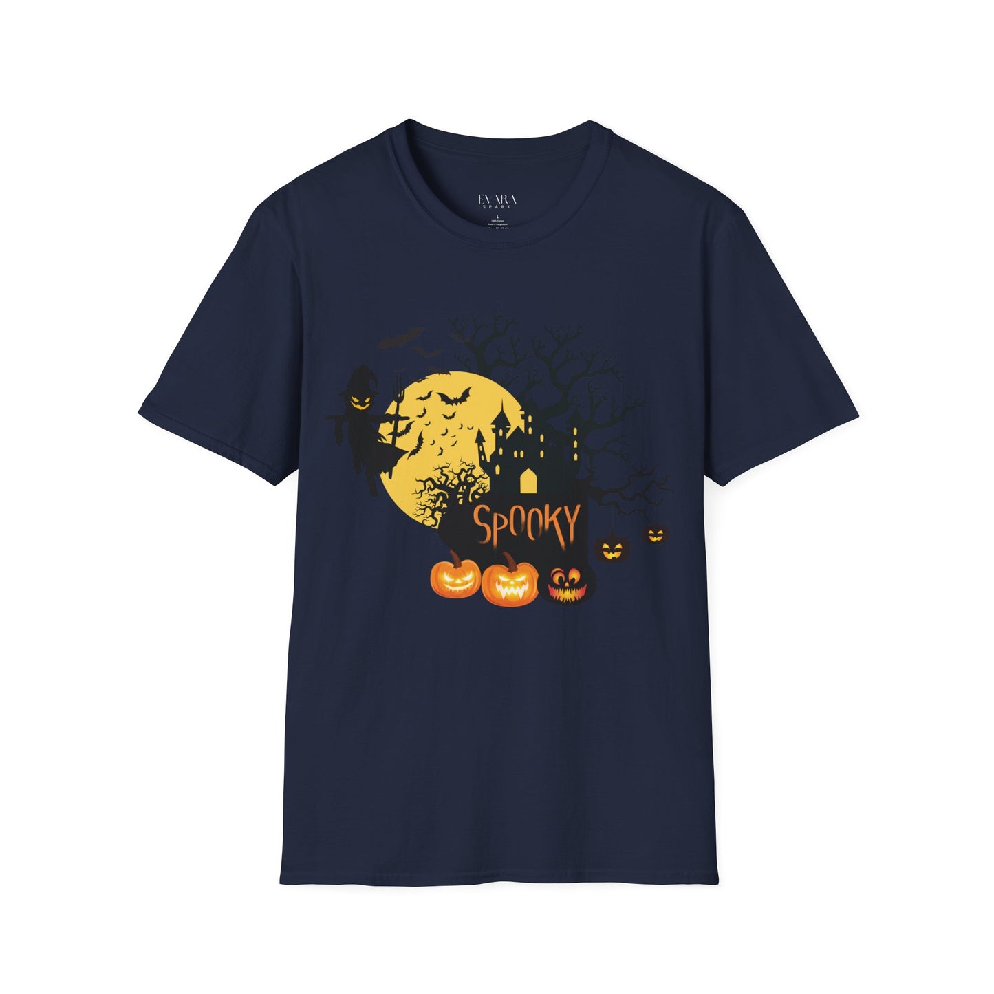 Spooky Halloween Unisex T-Shirt, Funny Haunted House Graphic Tee for Men & Women