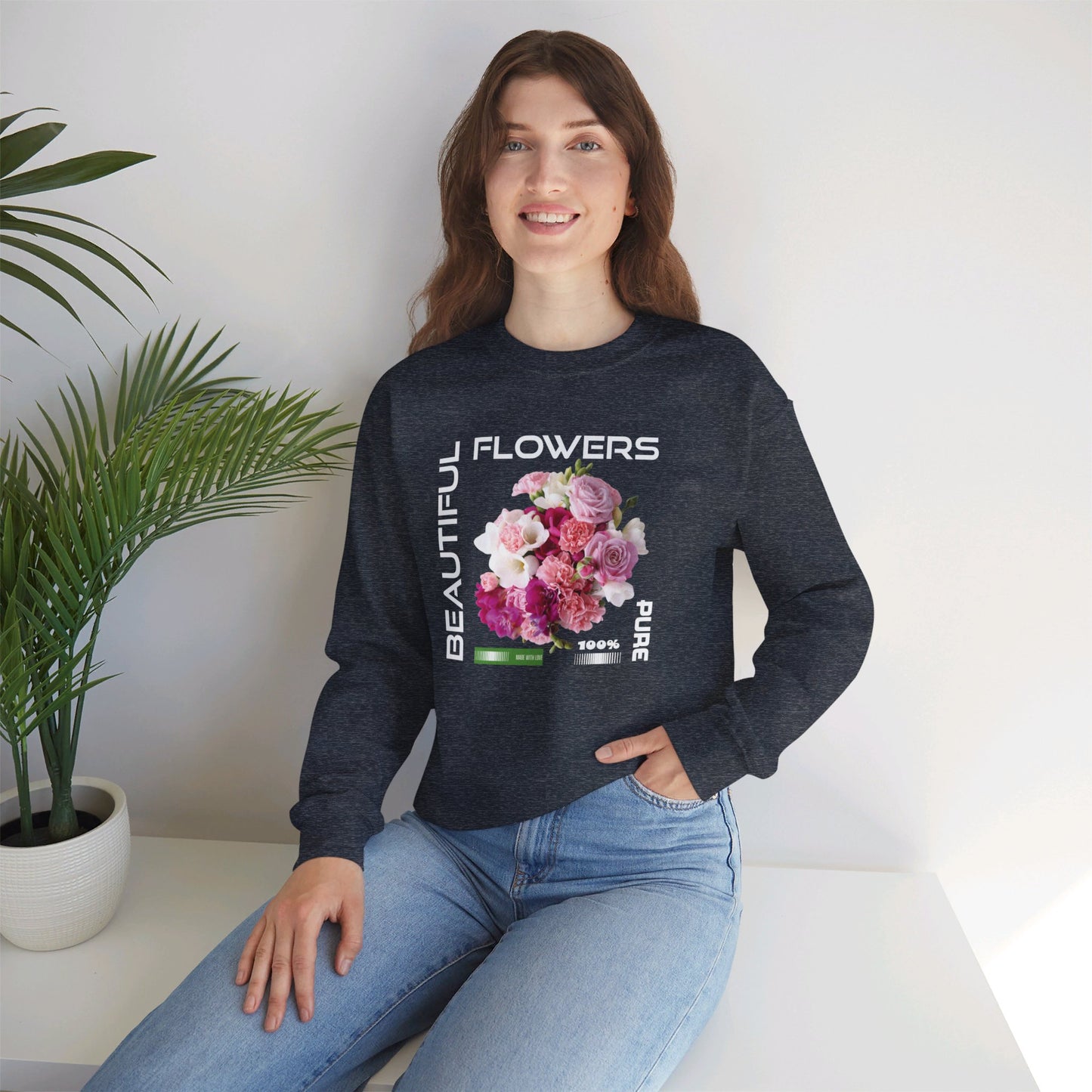 Beautiful Flowers Crewneck Sweatshirt